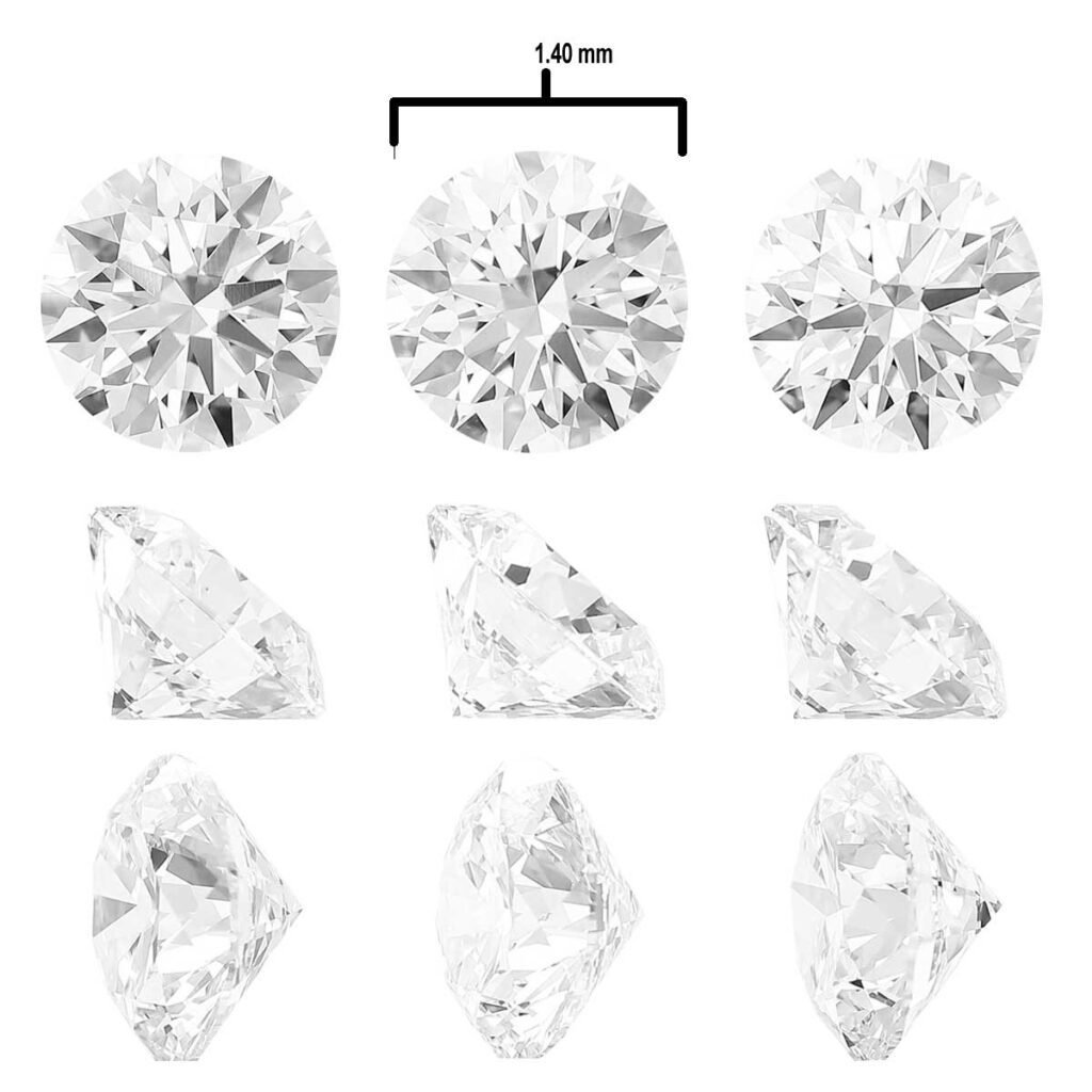 Shimmering Beauty 0.0125ct Round 1.40mm Lab Grown Diamond