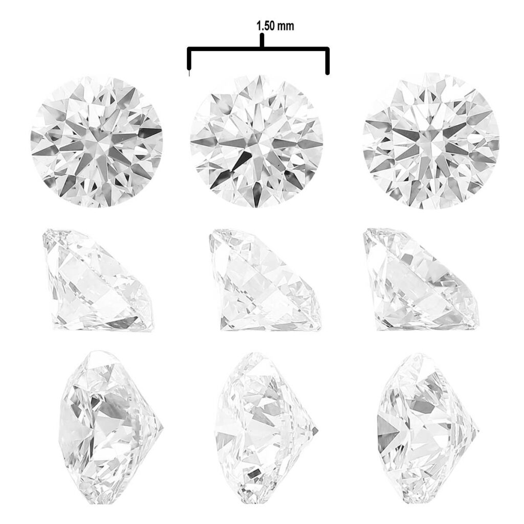 Man Made Diamond the Perfect 1.50mm 0.015ct Diamond