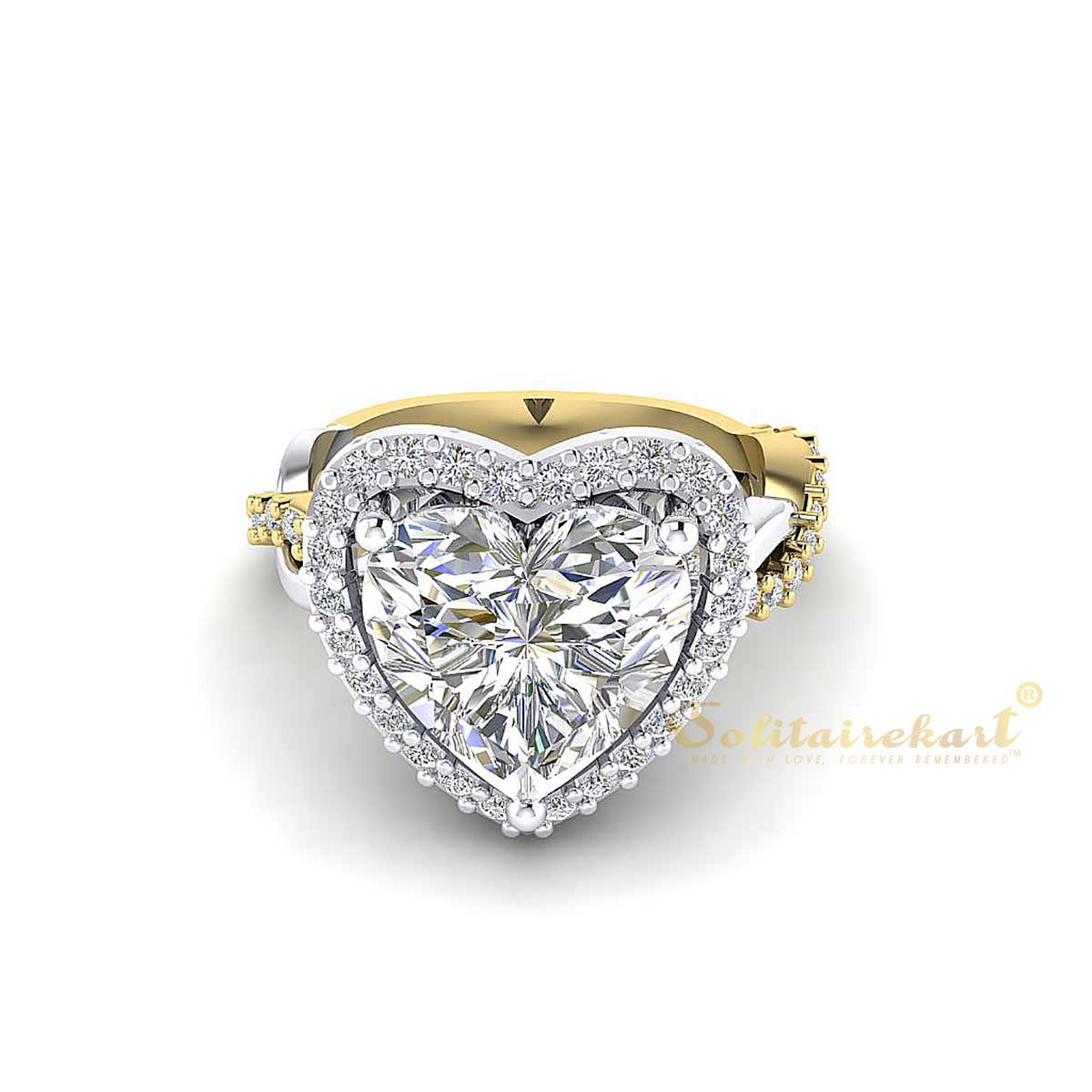 2 Carat IGI Certified Heart Shape Lab Grown Diamond Engagement Ring | 14K  White Gold | Twisted Vine Lab Diamond Ring | FG-VS1-VS2 Quality Friendly  Diamonds - Walmart.com