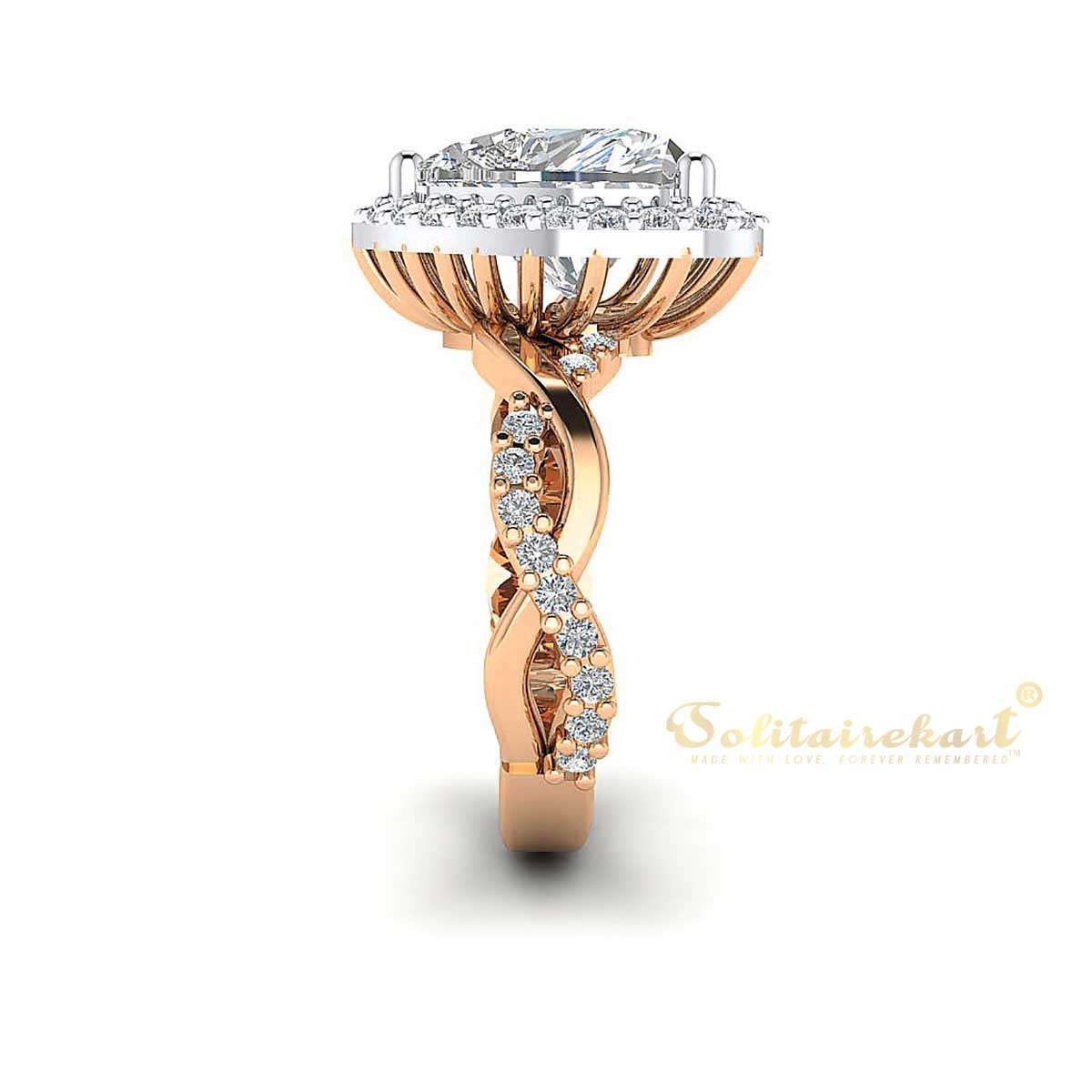 Black Diamond Rose Gold Ring Design for Female ADLR231