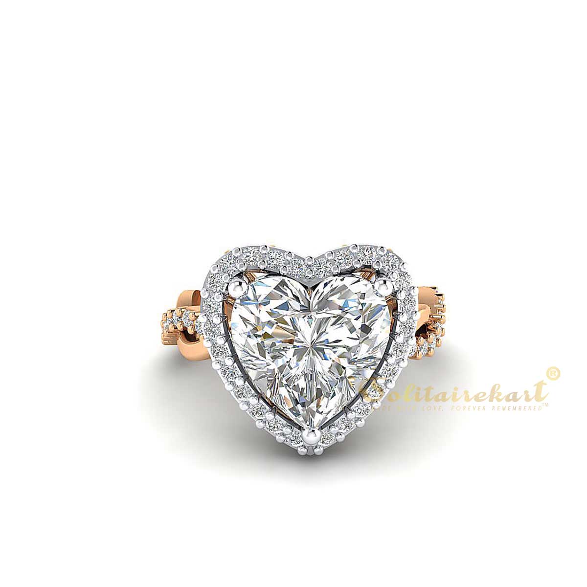 Buy Best Quality Double Heart Shape Multi Stone Ring for Ladies