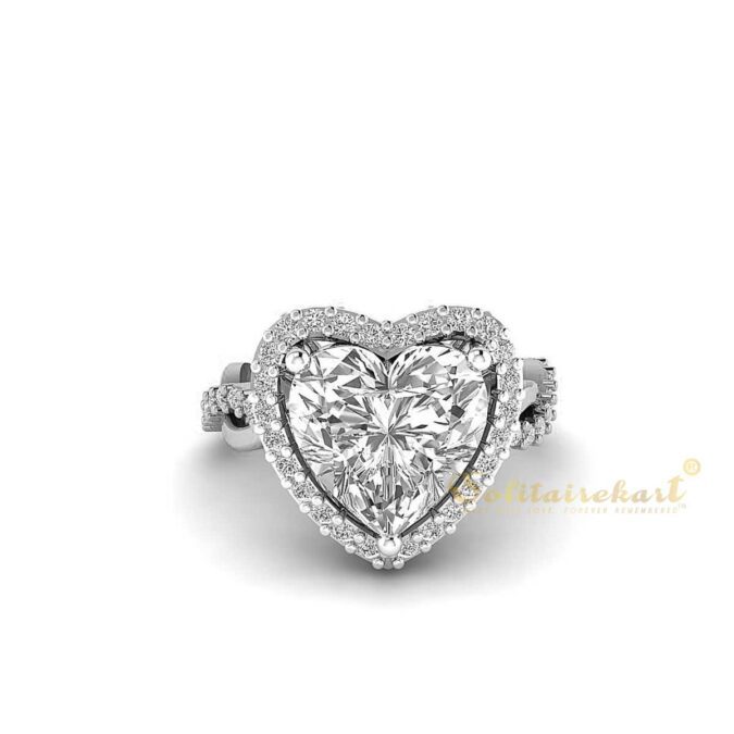 White gold Lab diamond spinner ring