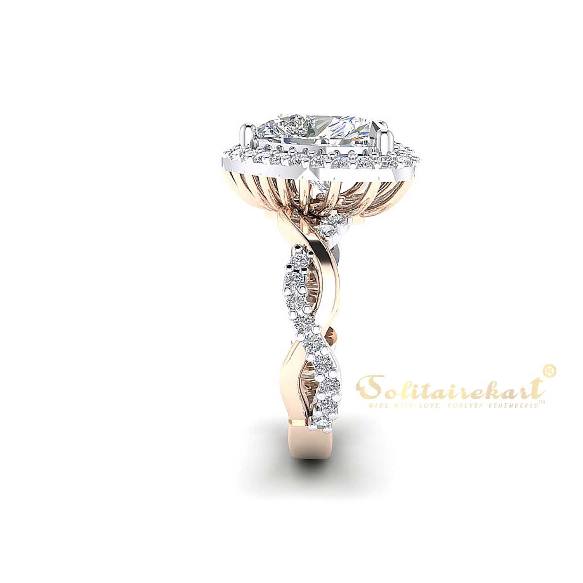 14K Gold & Heart Diamond Ring – Sabrina Design
