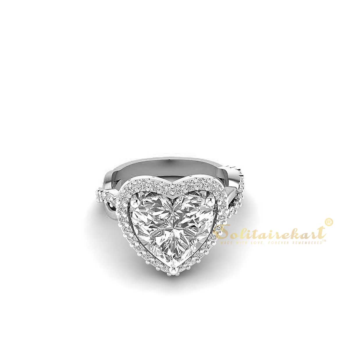 Romantic Dark Blue CZ Adjustable Double Heart Shape Engagement Ring for  Brides | eBay