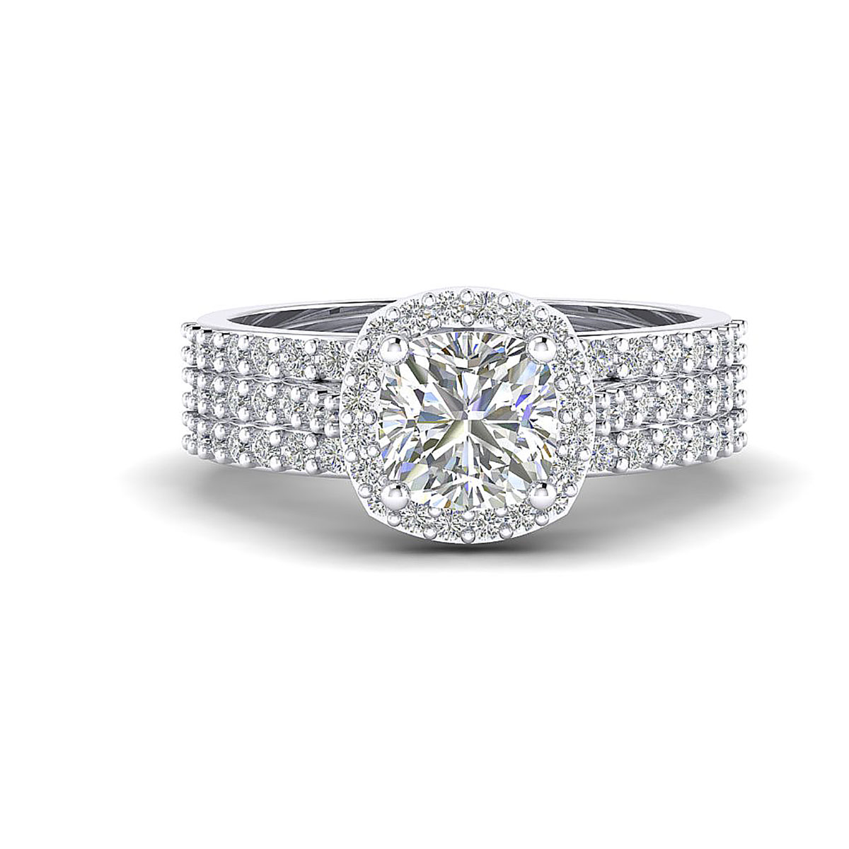 22k Gold Diamond Ring Set - Michele Mercaldo Jewelry