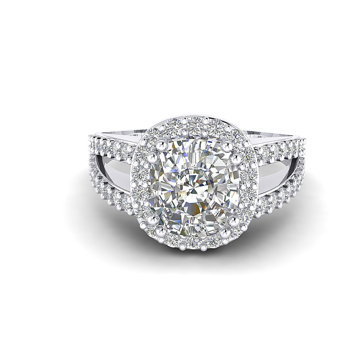 925 Sterling Silver Lab Created Diamond 3Pcs Set Wedding Female Finger Ring  | eBay