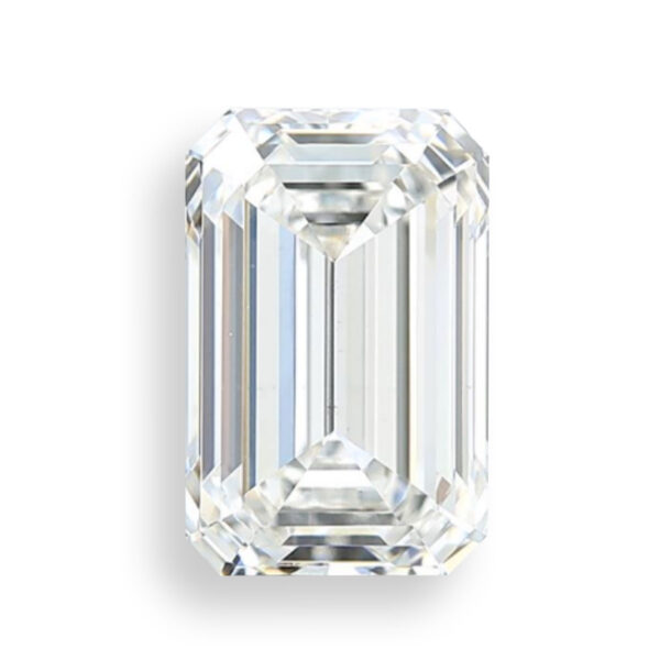 Emerald cut center diamond