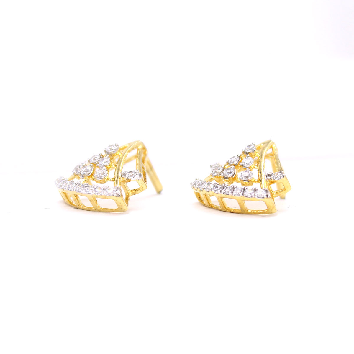 Open Pebble Diamond Post Earrings – Rona Fisher Jewelry