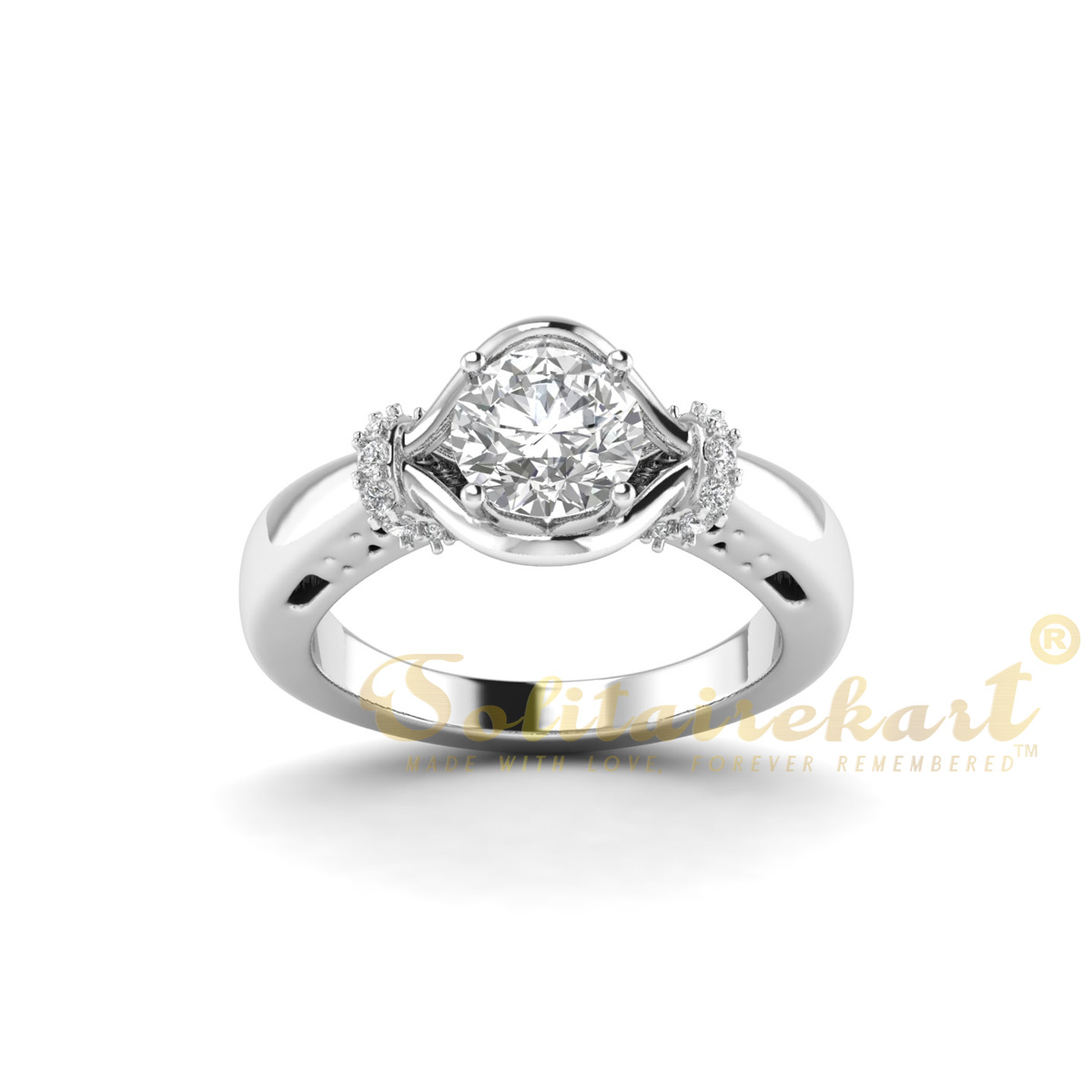 The Skye Pure Platinum Marquise Cut Diamond Engagement Ring With Diamo