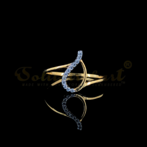 Radiant Harmony: The 18K Gold with 0.06CT Natural Diamond Symphony Ring