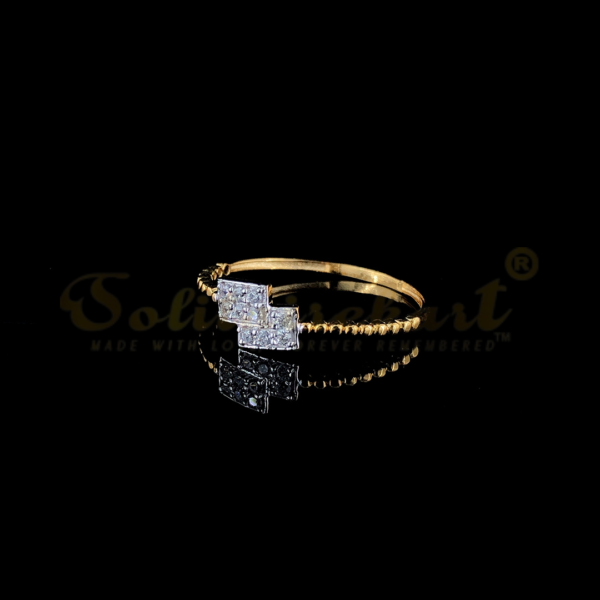 Eternal Radiance: The 18K Gold with 0.10CT Natural Diamond Signature Ring