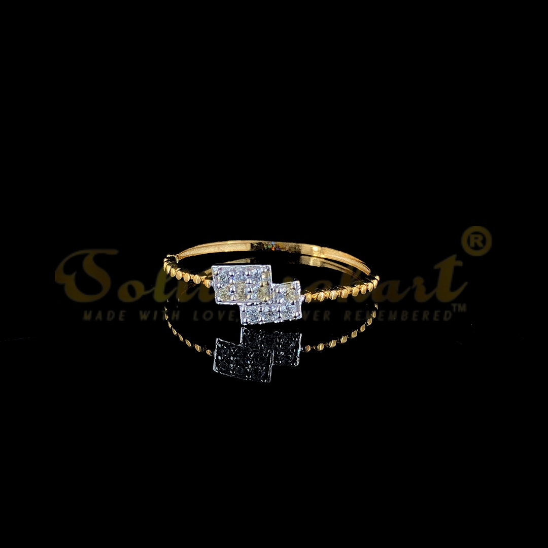 Eternal Radiance: The 18K Gold with 0.10CT Natural Diamond Signature Ring